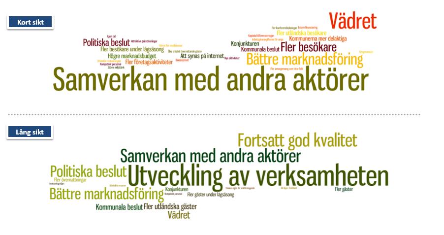 Viktiga faktorer för aktivitet/attraktion/sevärdhet F17: Vad tror du kommer att ha störst betydelse för ditt företag på kort sikt, dvs inom det närmaste året?