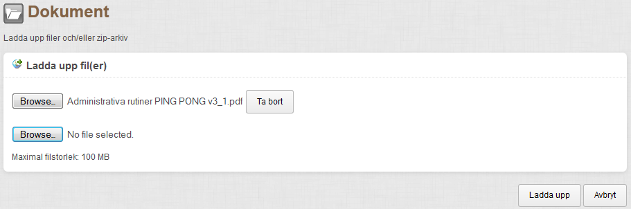 2. Ge ett lämpligt Namn på dokumentet det är detta som syns i dokumentarkivet. 3. Välj var du ska placera dokumentet vid Placera objektet i:. 4. Spara. 5. Du har nu skapat ett samarbetsdokument.