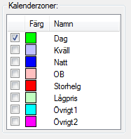 20 / 63 I arbetsvyn för en ny kalender finns följande inställningar att göra: Namn, Statisk kalender samt Låsning av tid.