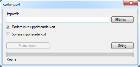 30 / 63 Ovanför listan finns en länk för att skapa en ny korttyp, man kan även lägga till en ny korttyp i detta läge genom att trycka på knappen Lägg till.