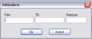 35 / 63 Ett inkluderande prefix: Från 4, Till 4, Startpos 0, kommer att fånga alla kortnummer som börjar på 4.