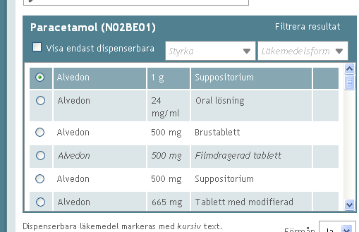 3 Ändra ordination 3.1 Hur ändrar jag i en ordination? Funktionen för att ändra på en ordination/recept i Pascal saknas.