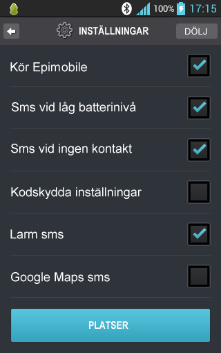 4.1.2 Rapporter Epimobile applikationen sparar datum och tidpunkt för registrerade rapporter i en kronologisk lista (logg). Ytterligare beskrivning av listans information finns i kapitel 5.