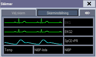 Grundläggande användning 6 Område B Ändra skärmlayouten Område A Genom att välja [Huvudmeny] [Skärmlayout >>] [Välj skärm] kan du välja antingen: Normal skärm, eller Skärmen Stora mätvärden, eller