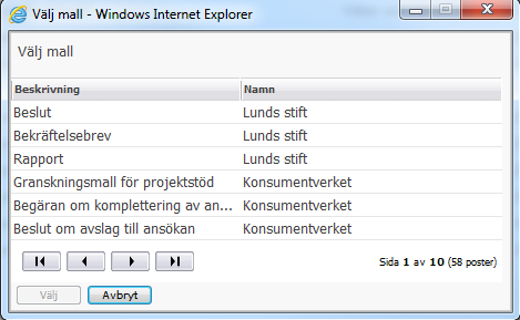 Listor Export av information till