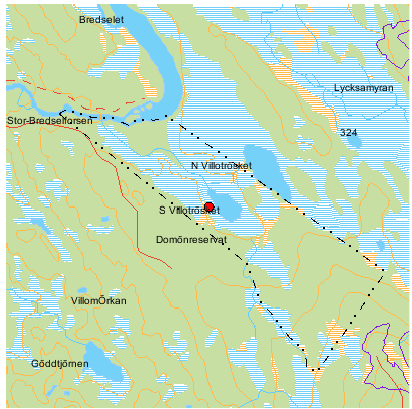 Lycksamyran och Södra Villoträsket Koordinater: X: 7220254, Y: 1597174 Namn på Svalan: Lycksamyran Bästa tid: Vår och försommar, helst på natten Vad kan man se: Dvärgbeckasin, myrsnäppa och andra