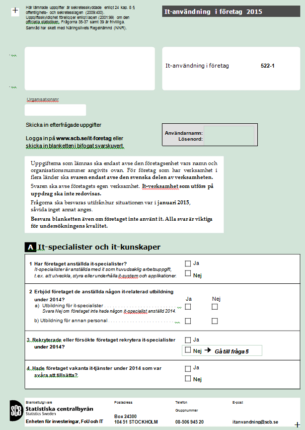 Företagens användning av it 2015 Bilagor Bilagor