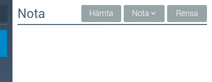 Lägg till produkter i en parkerad nota Exempel 1, utan bordshantering. Klicka på Hämta Klicka på Hämta vid den nota som du vill öppna. Notan är öppen. Slå in produkterna ni vill lägga till i notan.