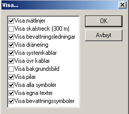 Visa Verktygsrad stänger av/på visningen av den övre verktygsraden.