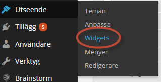 Sidebars 1. Lägg till ny sidebar genom att klicka Theme Setting i den vänstra spalten i panelen. 2. Klicka sen på Sidebar 3.