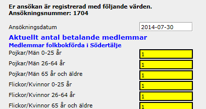 Högst upp på sidan ser ni att ansökan har gått iväg och att ni har fått ett unikt ansökningsnummer. Nu ska ni ladda upp dokumenten som ska bifogas vid ansökan.