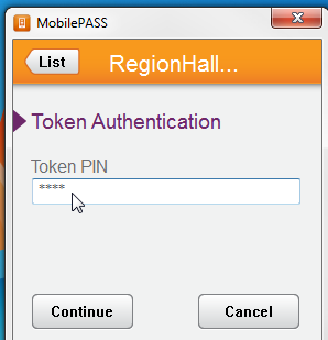 Sida: Sida 20 av 33 4.3 Byta PIN på SafeNet MobilePASS För att kunna byta PIN-koden så måste ni ha SafeNet MobilePASS App.