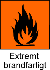 Symboler för brandfarlighet Fara Ökande brandfara Fara En