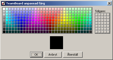 AnvändaTeamBoard som en elektronisk whiteboard 62 2. Välj Anpassad färg-ikonen. Draw visar Anpassad färg-dialogrutan. 3. Klicka på den färg som du vill använda.