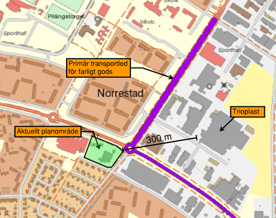 Inga farliga verksamheter eller Seveso-anläggningar har identifierats inom eller i planområdets omgivning. 3.2.