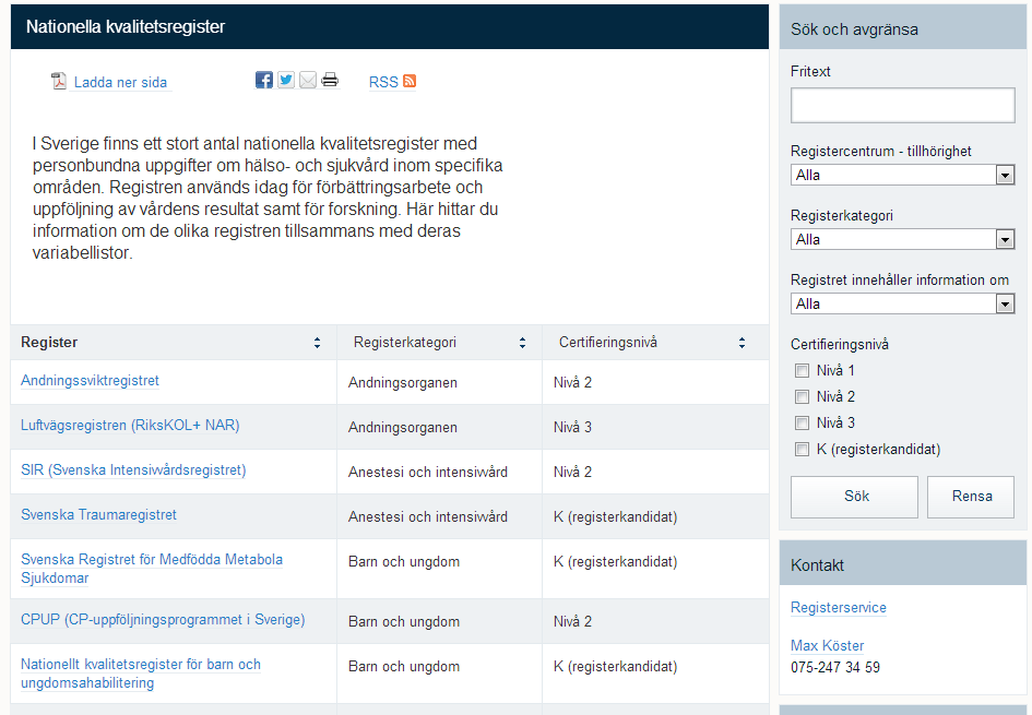 Registerservice vid Socialstyrelsen