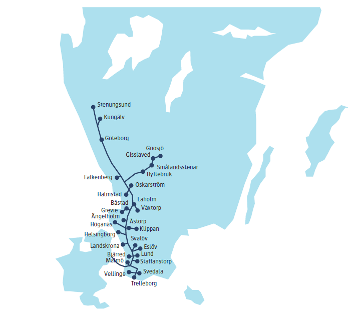 Det svenska naturgassystemet Transmissionssystem: 620 km