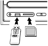 ANMÄRKNING Systemet kan känna av och läsa av filer under mp3 och wma format endast genom USB porten.