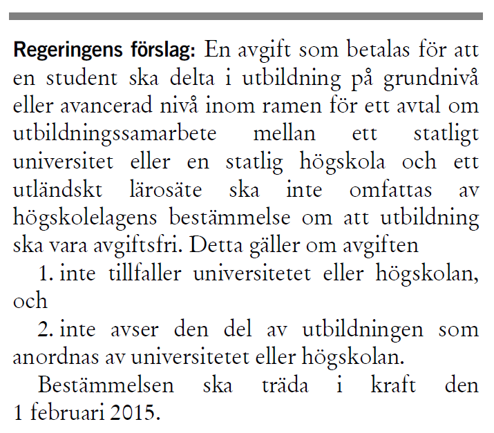 Mål för internationell mobilitet Inom Bolognaprocessen har en mobilitetsstrategi fastställts med målet att minst 20 procent av de personer som tar en examen år 2020 ska ha tillbringat en studie-