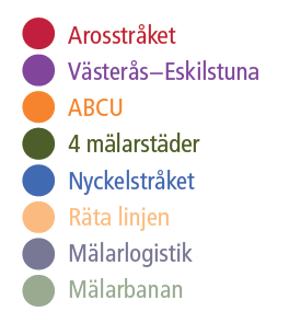 I Storregionen finns sju hamnar - Stockholmshamnar, Södertälje hamn, Harghs hamn, Mälarhamnar, Norrköpings hamn, Gävle hamn och Oxelösunds hamn.