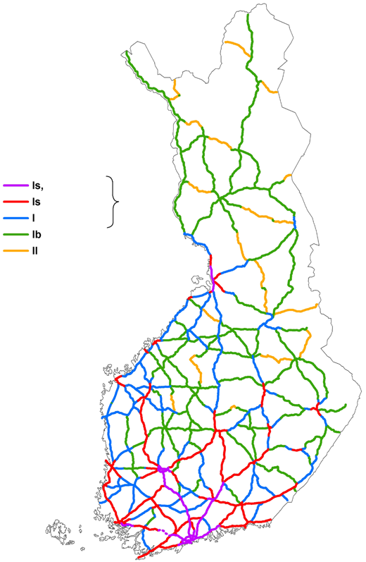 Vinterväghållning, riktlinjer för verksamheten Bilaga 5 BILAGOR VINTERUNDERHÅLLSKLASSIFICERING FÖR RIKS- OCH