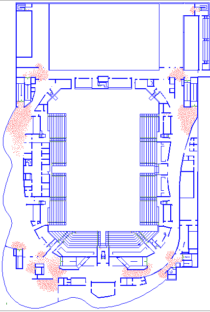 Figur 18.63 Simuleringens utseende efter 60 sekunder. Till vänster syns plan 1 och till höger plan 2.