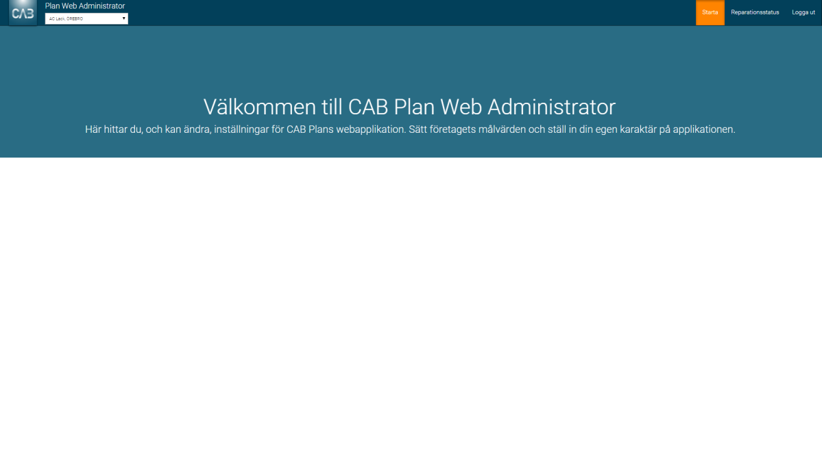 2015-12-15 4.0 CABNET-141-574 3 of 10 2. Efter inloggning visas startsidan.