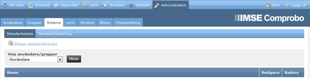 Avslutningsvis så sparar man gruppen genom att klicka på Spara grupp. 1.18 Schemaverktyg Att administrera varje användares schema för sig genom att manuellt fylla i varje dag kräver mycket resurser.