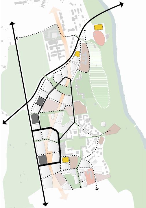 2.4 Bil En huvudslinga för biltrafik kommer utgöra in- och utfarten till Ulleråker via Dag Hammarskjölds väg.