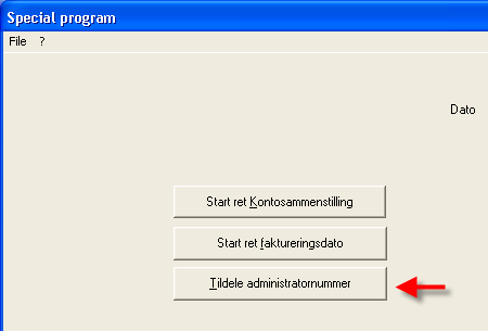 Läser av administratornummer från konstantregistret automatiska löpnummer. Värdet räknas upp med 1. Uppdaterar administratornummer i konstantregistret automatiska löpnummer.