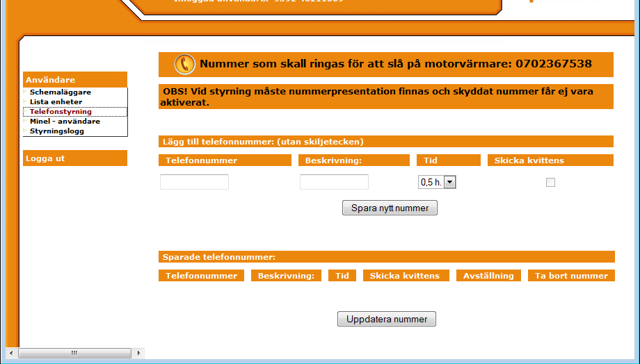 Periodstyrning Som namnet antyder kan vi här ställa in samma styrning över en tidsperiod. Systemet klarar av flera styrningar varje dygn. Bocka för de veckodagar ni önskar få med.