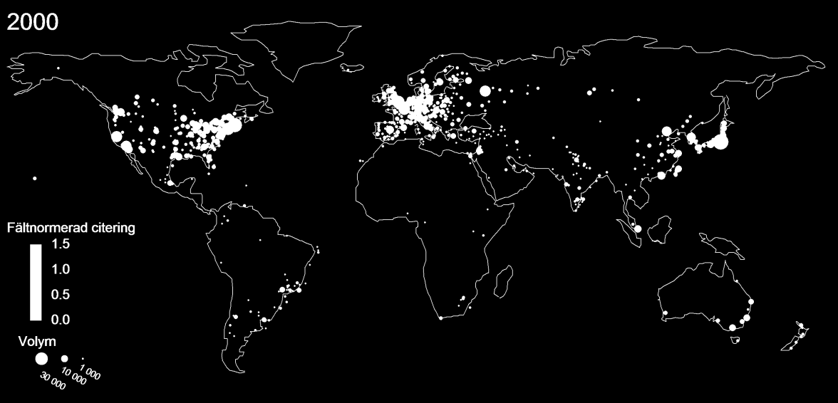 SVENSK PUBLICERING I ETT GLOBALT PERSPEKTIV Volym och tillväxt Den globala forskningsproduktionen har ändrats relativt dramatiskt sedan millennieskiftet.