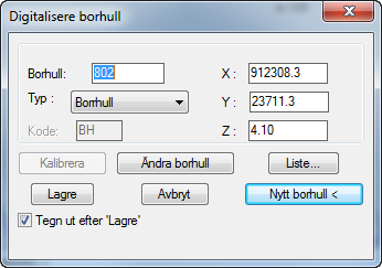 Steg för steg: 1. Vi öppnar ritningen i AutoCAD 2. Välj funktionen Digitalisere x/y från meny/panelen GS Plan 3. Vi väljer att i detta fall inte skapa några nya borrhål och metoder.