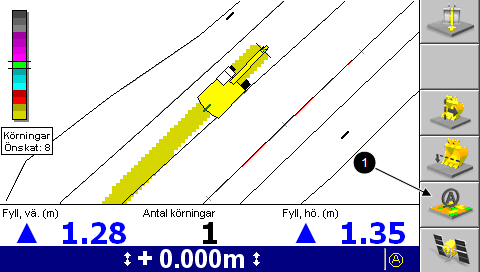 6 Använda mappning/registrering i fält Av Ingen (Mappning/Registrering är inte aktiverat) När mappning/registrering är aktiverat och funktionsknappen för Mappning (1) har aktiverats som Mappning: