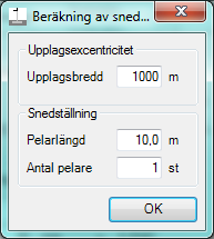 caeec102 Lastkombinering grundläggning Sidan 15(32) Laster Överlast Överlastens storlek [kn/m 2 ] Jordfyllnad Jordfyllnadens höjd [m] Tunghet betong Betongens tunghet [kn/m 2 ] Tunghet jord