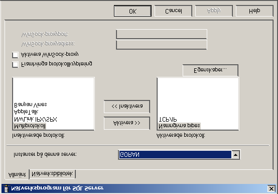 Problem vid koppling av klienter mot MSDE? Om MSDE-motorn inte kan nås från klienterna kan det bero på att nätverksprotokollet TCP/IP av någon anledning inte har aktiverats under installationen.