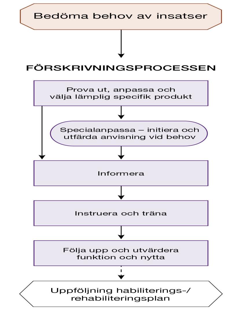 Förskrivarens ansvar Förskrivningsprocessens faser - prova ut, anpassa, välja lämplig produkt (inom upphandlat