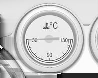 Instrument och reglage 97 Bränslemätare Bränslevalsreglage Temperaturmätare motorkylvätska Visning av bränslenivån resp. gasnivån i tanken beroende på driftläge.