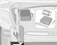 Bilvård 207 9 Varning Skador kan förorsaka däckexplosion. Vid en punktering: Dra åt parkeringsbromsen, lägg i ettan eller backen resp. P. Användning av snökedjor är inte tillåten på kompakthjulet.