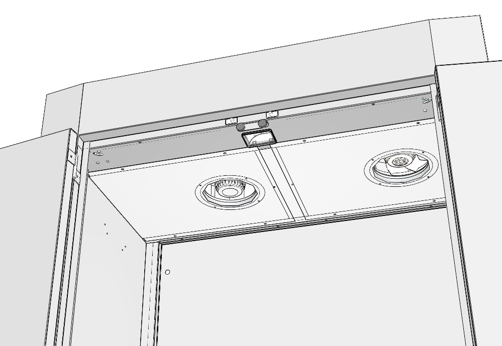 Installationsguide Steg 1: Ställ torkskåpet på plats. 2. Skjut upp panelen. Emballera av skåpet.