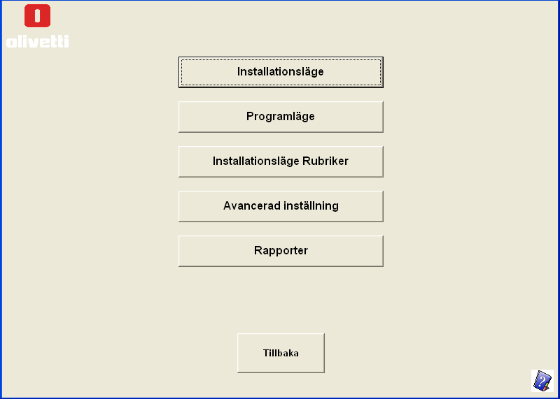 ECR HJÄLPPROGRAMVARA UPPDATERA KASSAREGISTRETS PROGRAMMERING Denna funktion används för att hämta programmeringsdata från kassaregistret, eller för att hämta programmeringsdata från datorn på vilken