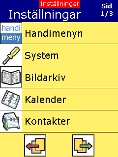 4. Anpassa Handi Handi går att anpassa på många olika sätt för att passa olika användare. Detta beskrivs översiktligt nedan, och mera ingående i Bruksanvisning Handi och Handifon. 4.