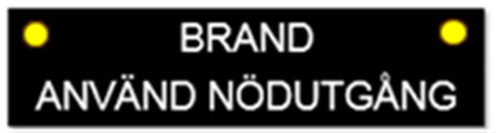 "Stanna motorn" är en uppmaning. Text och symbol förmedlar samma sak, men över olika körfält. Lite mindre allvarligt p.g.a. att det inte står "brand". Stanna motorn" förmedlar inget allvar.