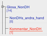 Figur 17. Högerhänt tecknande tecknar STÄMMER och byter händer. 7 Kommentar_DH och Kommentar_NonDH I raden Kommentar_DH noterar man vid behov information som inte ryms inom raden DHs_andra_hand.