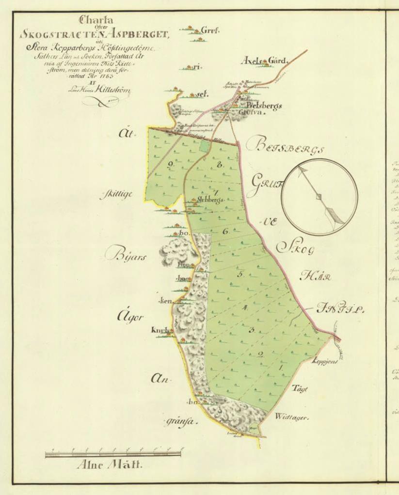 HISTORIK ÖVER BISPBERGS GRUVA OCH GRUVBY Gruvan har sannolikt anor från 1300-talet och år 1420 nämns namnet Bitsberg för första gången.