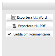 75 Anslag export 10.12 Översikt kommentarer Förstorad bild Rapporten Översikt kommentarer hittar du under Ekonomi. Välj kostnadsställe i vänsterkolumnen. Välj även budgetår och budgettyp.