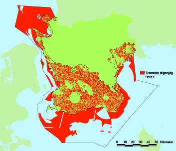 Metod! Riksintresse för sjöfarten + skyddsavstånd kring sjöfartsleder (500 meter.)! Natura 2000! Ramsar-områden! Nationalparker! Naturreservat; marina och på land! Sjöar! Havsdjup > 40 meter.