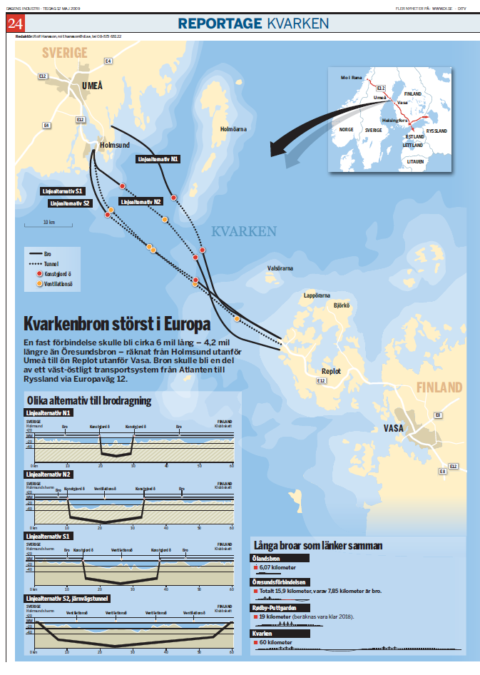 Bakgrund CERUM utförde 2012 en studie för att utreda effekter på godstransporter av en fast