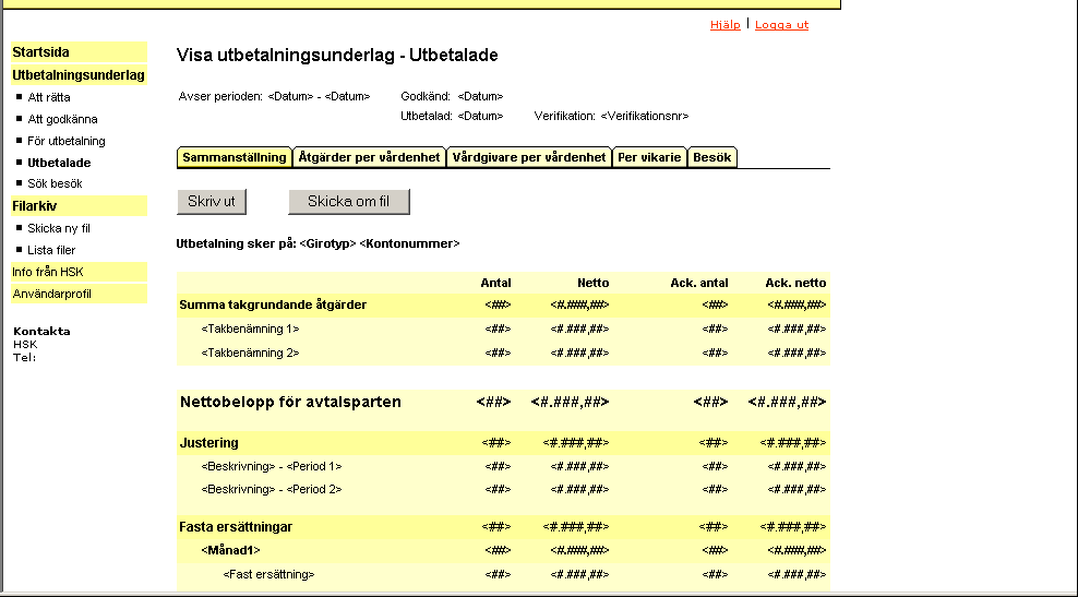 Privera - Utbetalade Vårdgivaren kan även se vilka utbetalningar som