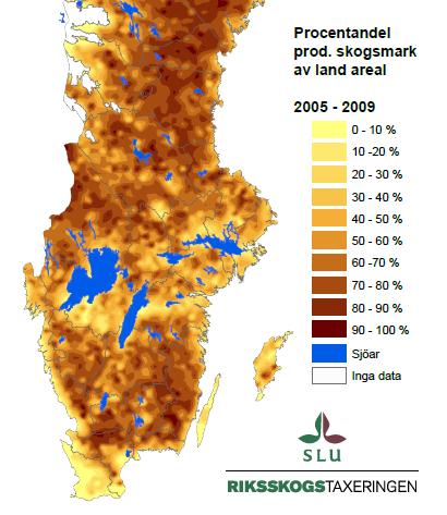 av produktiv skogsmark Skogen i